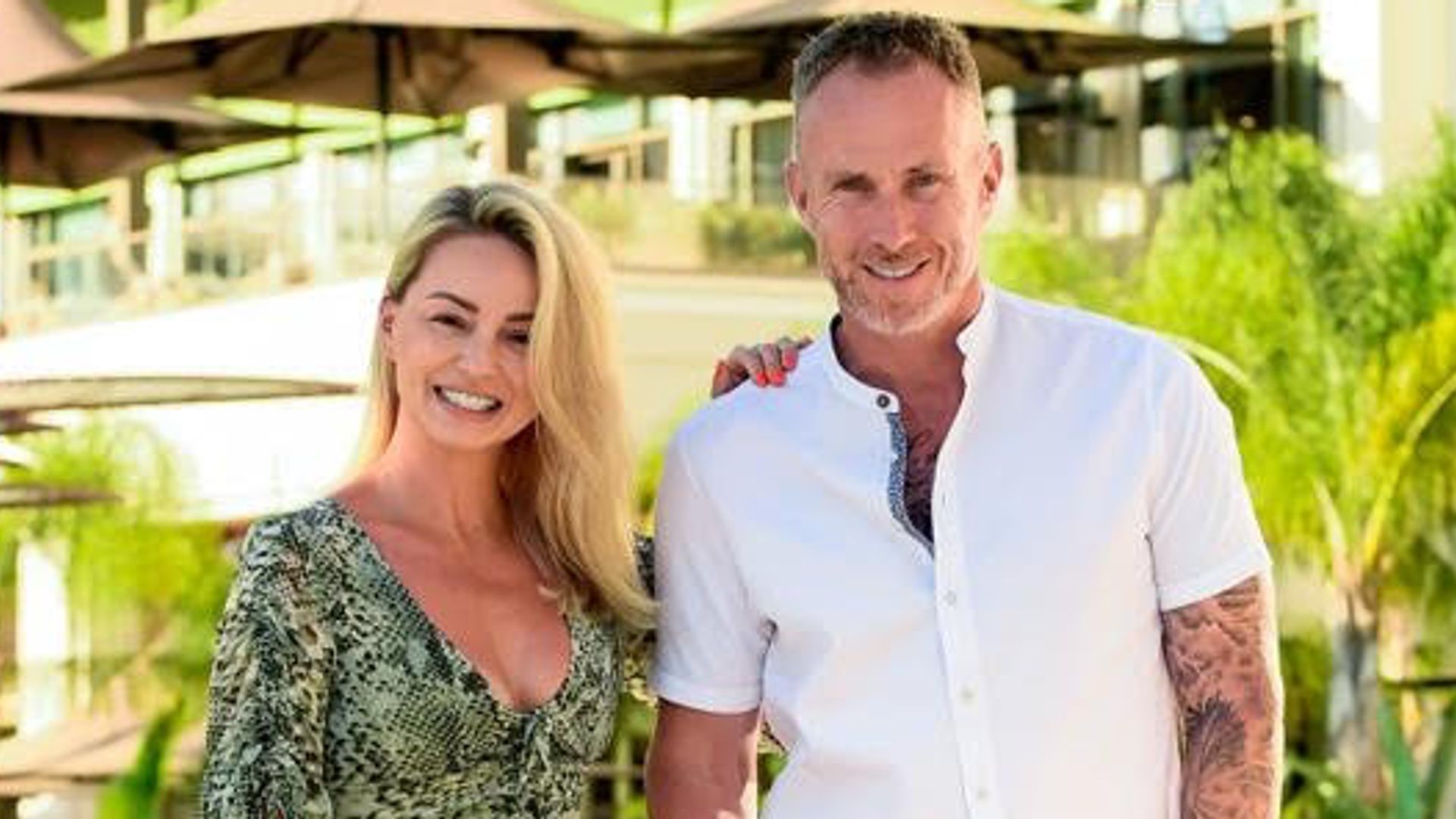 Ola and James Jordan on holiday with daughter Ella