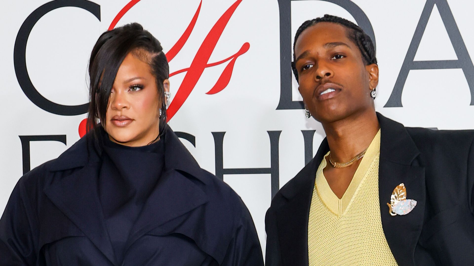 Rihanna and A$AP Rocky at the 2025 CFDA Fashion Awards