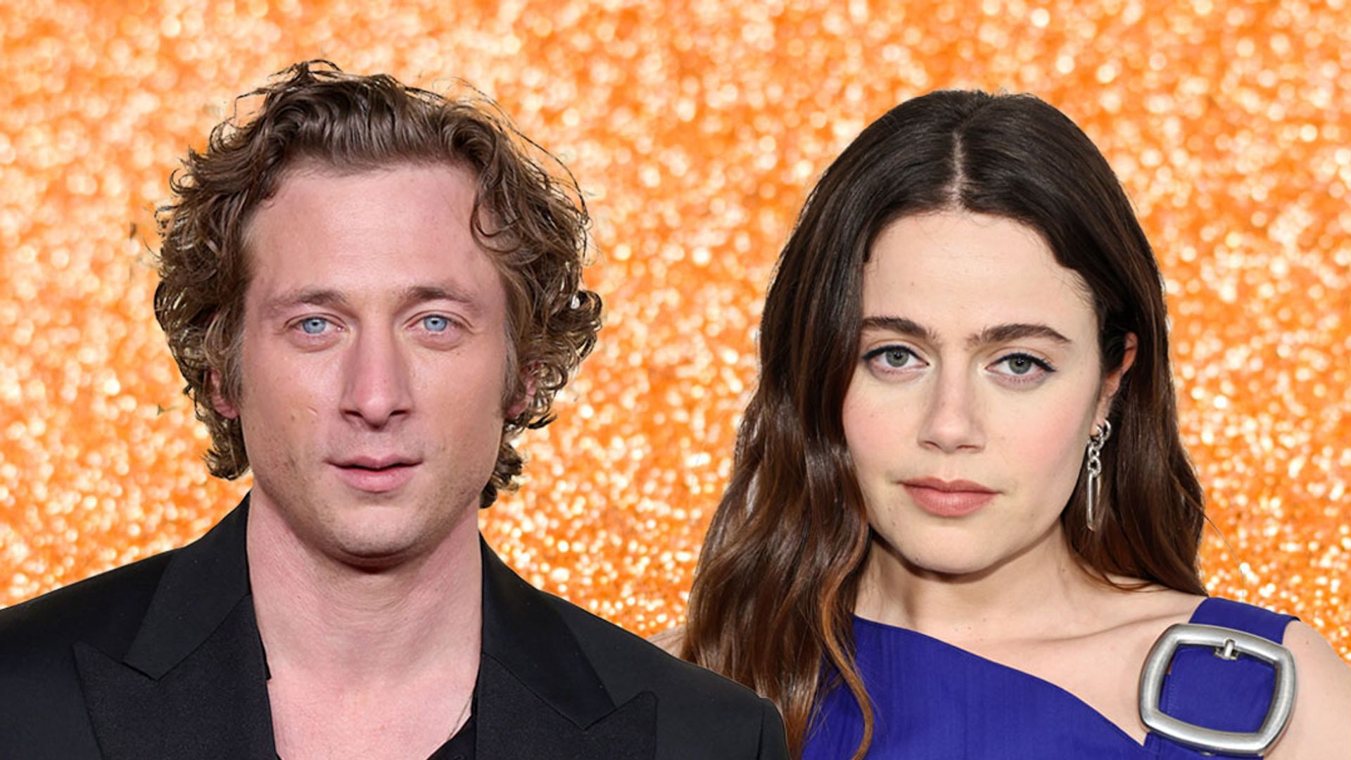 composite image with two actors on red carpet