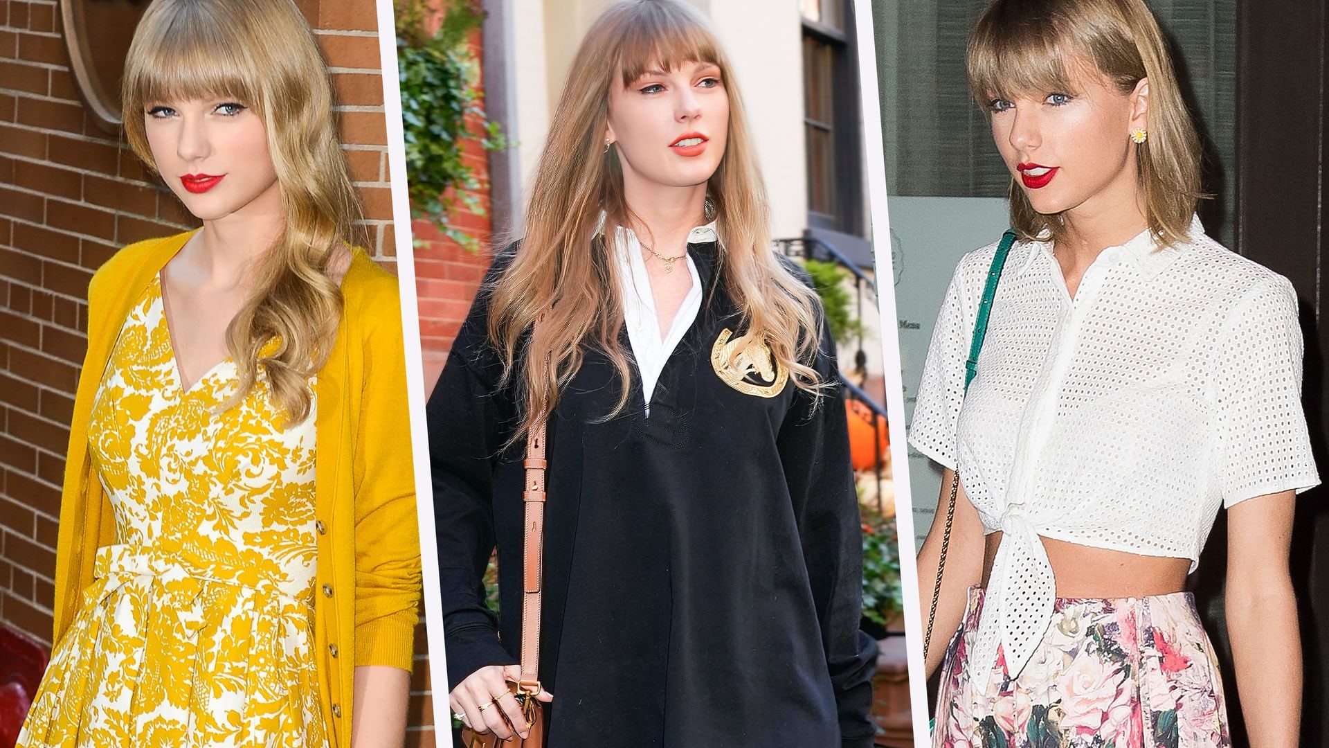 Taylor Swift style in 2012, 2023, and 2015