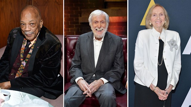 L to R: Quincy Jones, Dick Van Dyke, and Eva Marie Saint