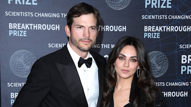 Ashton Kutcher and Mila Kunis at the 9th Annual Breakthrough Prize Ceremony at Academy Museum of Motion Pictures
