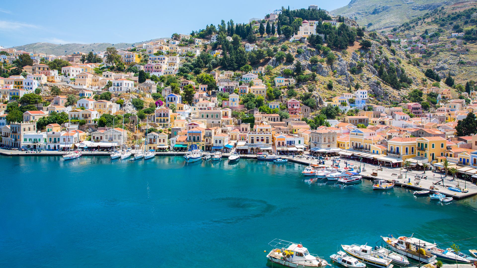 Colorful island of Symi, Greece