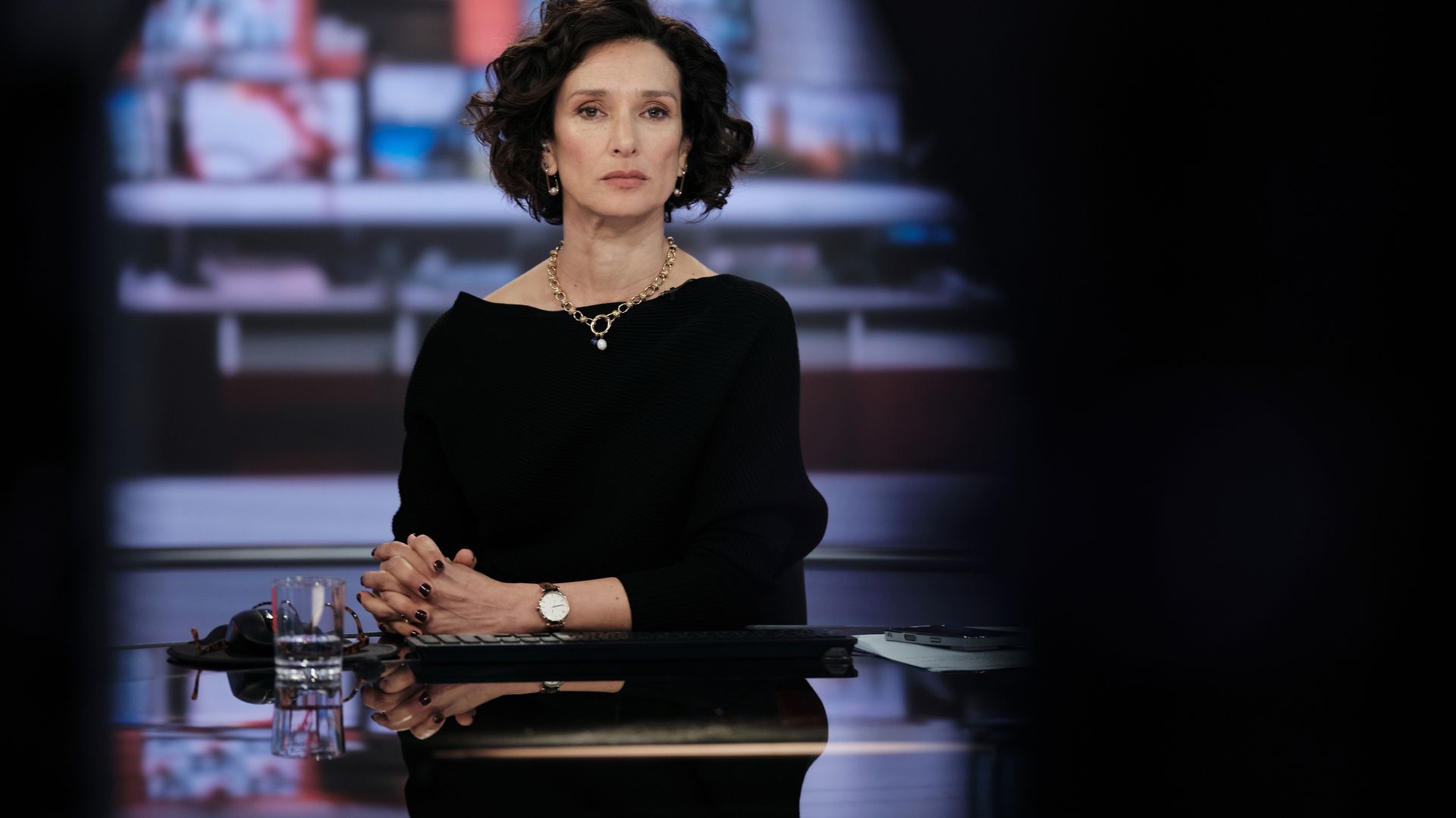 Indira Varma in a still image from The Capture
