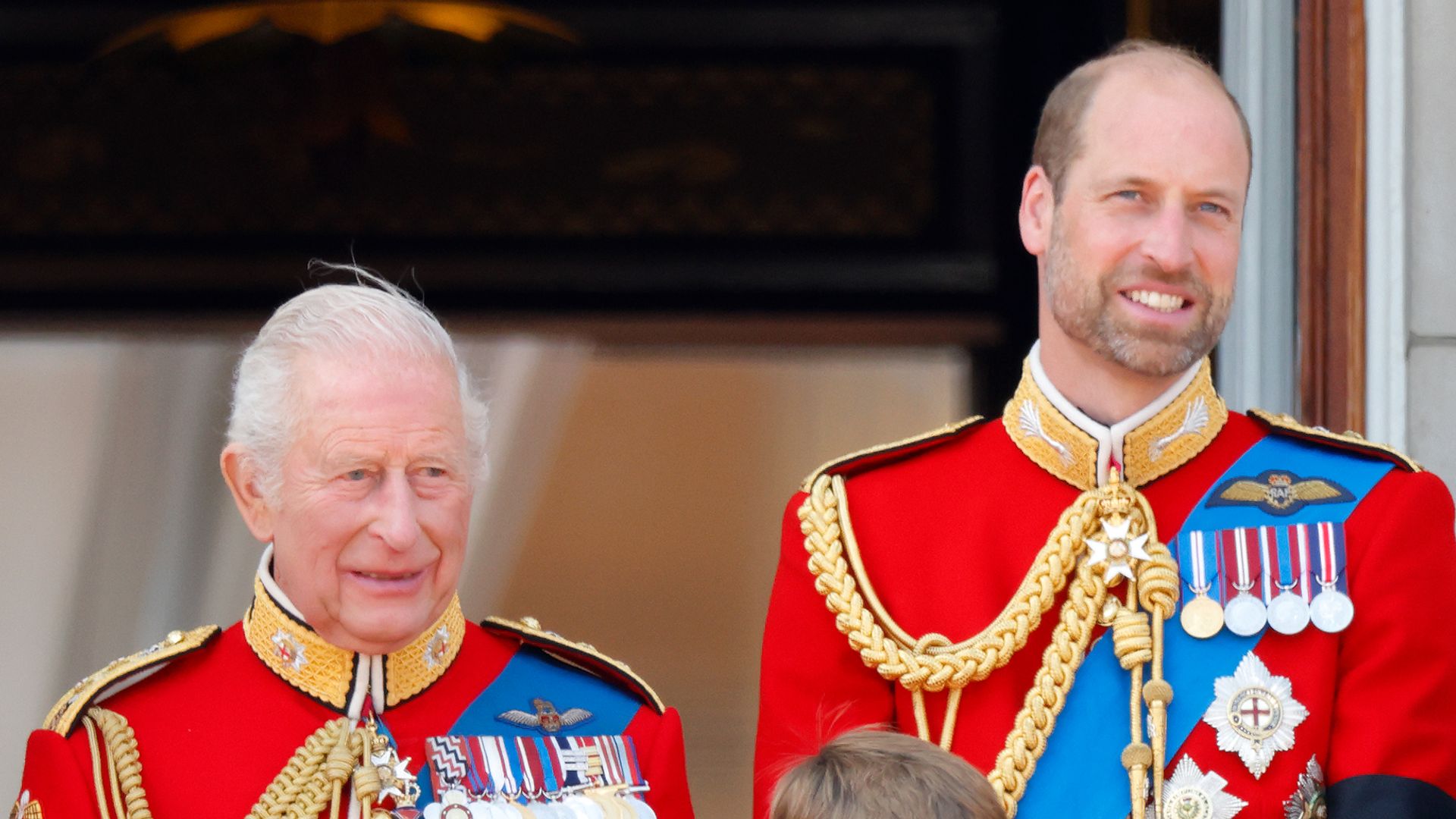 William and Charles on balcony at Trooping The Colour 2025