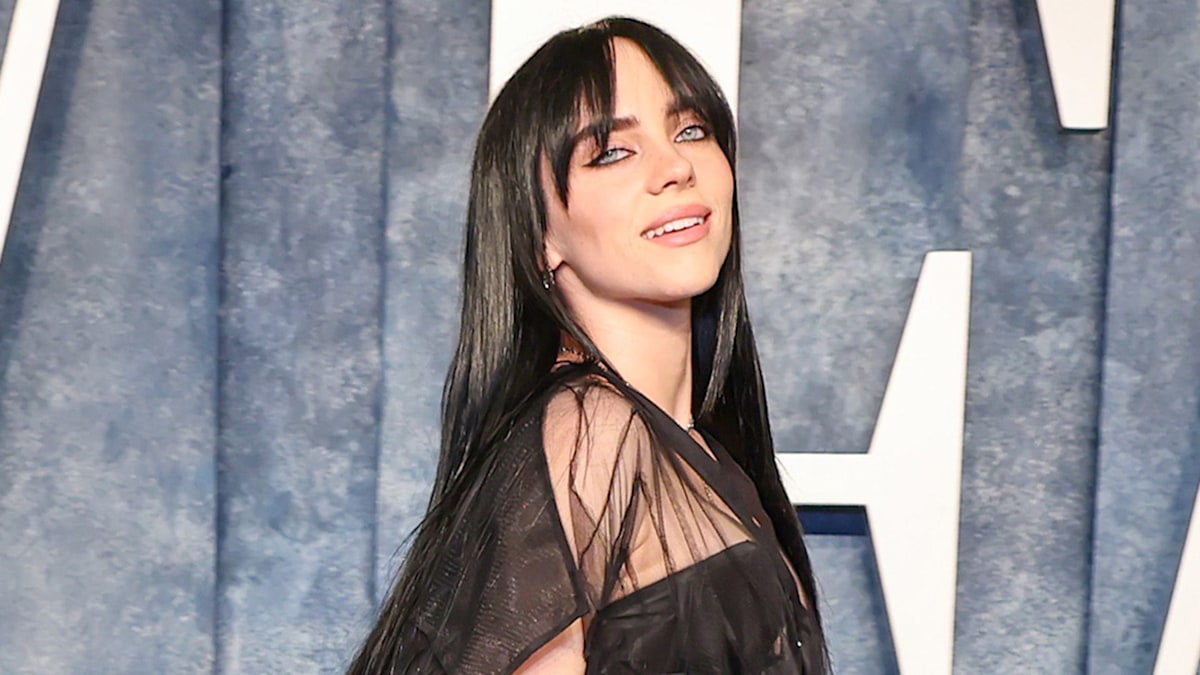 Billie Eilish has Disney princess moment in billowing corset dress and ...