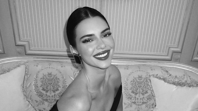 Kendall Jenner wearing a Khaite dress