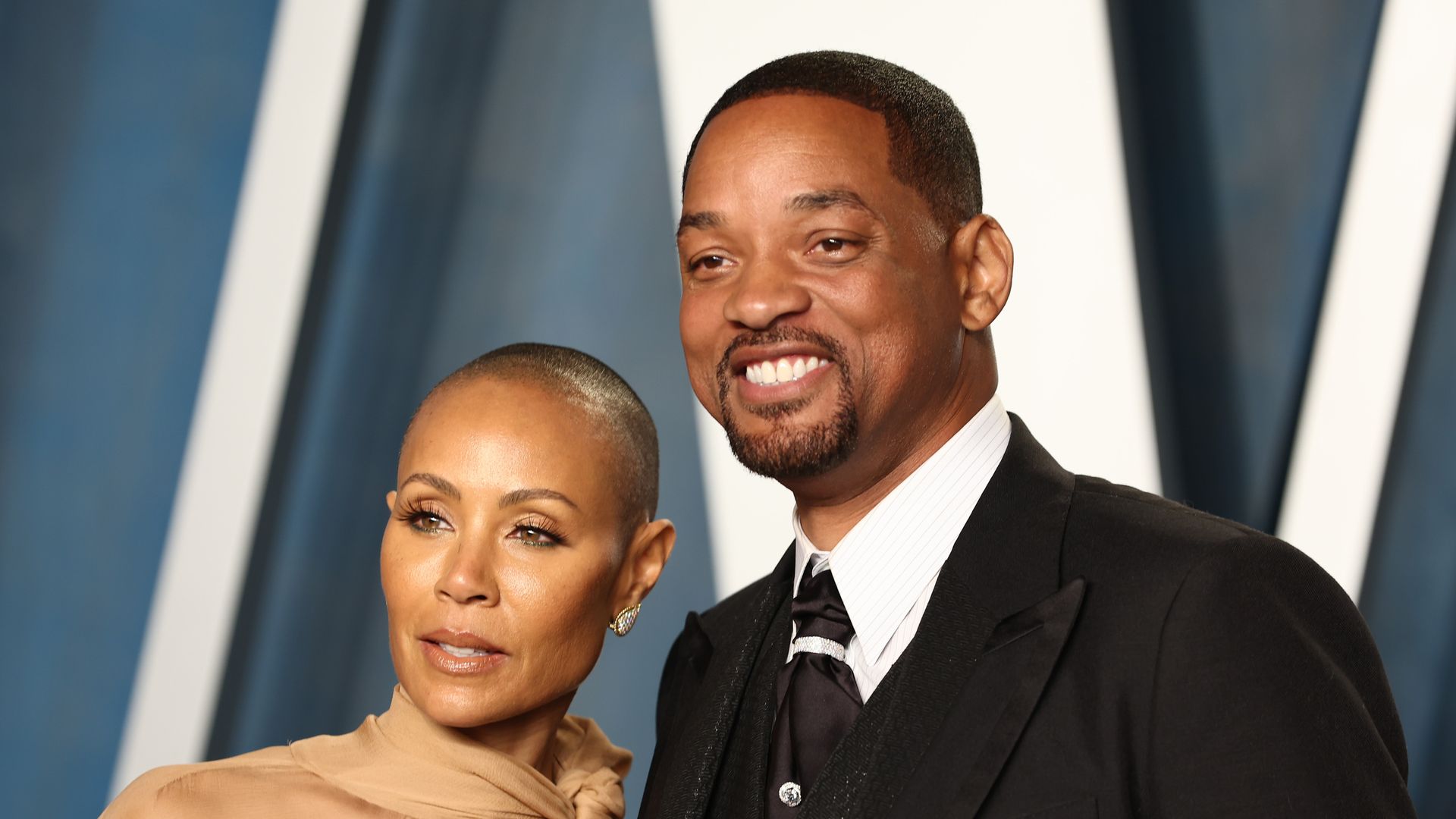 Jada Pinkett Smith and Will Smith attend the 2022 Vanity Fair Oscar Party Hosted By Radhika Jones at Wallis Annenberg Center for the Performing Arts on March 27, 2022 in Beverly Hills, California.