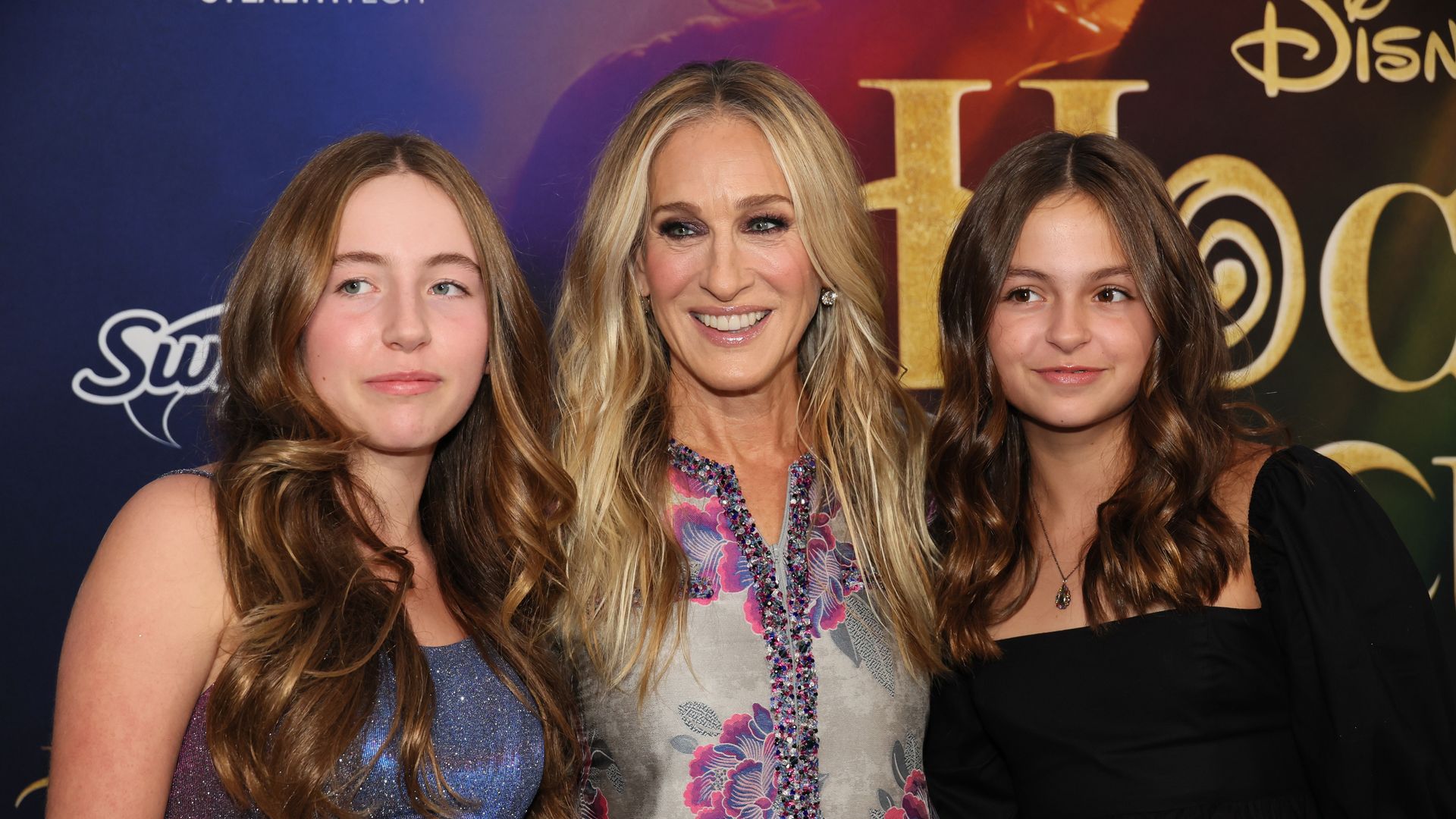 Marion Loretta Elwell Broderick, Sarah Jessica Parker and Tabitha Hodge Broderick attend at Disney's "Hocus Pocus 2" premiere at AMC Lincoln Square Theater on September 27, 2022 in New York City