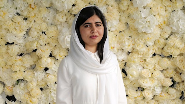 Malala Yousafzai, wearing Ralph Lauren, attends the Polo Ralph Lauren & British Vogue event during Wimbledon