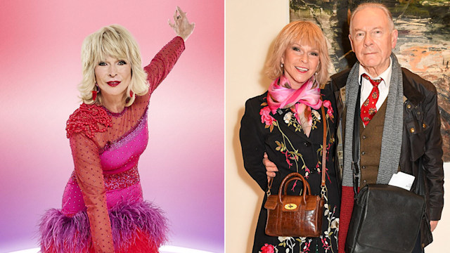 Split image of Toyah Willcox with her husband