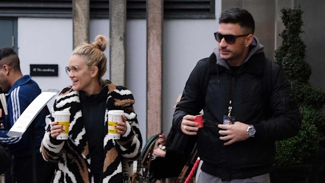 Ashley Roberts Giovanni Pernice leaving hotel