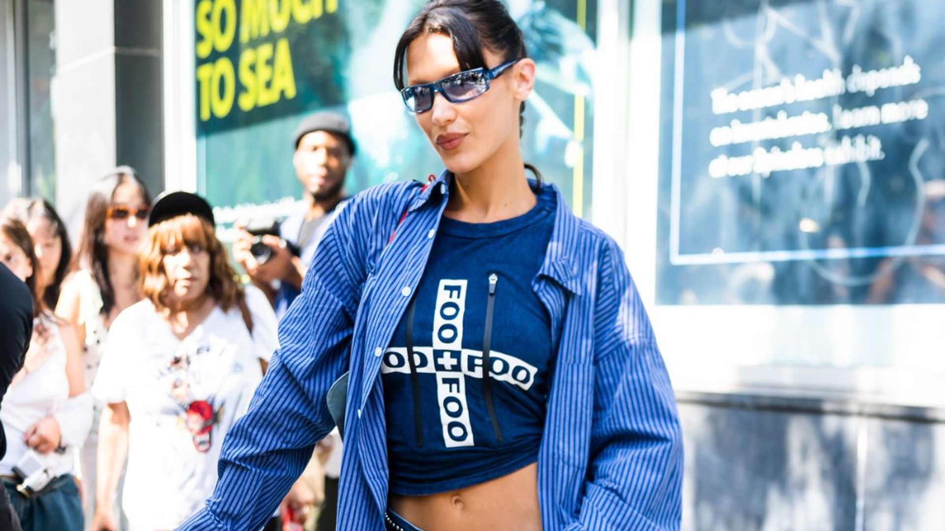 Let Bella Hadid's Baggy Jeans Inspire Your Next Autumn Look