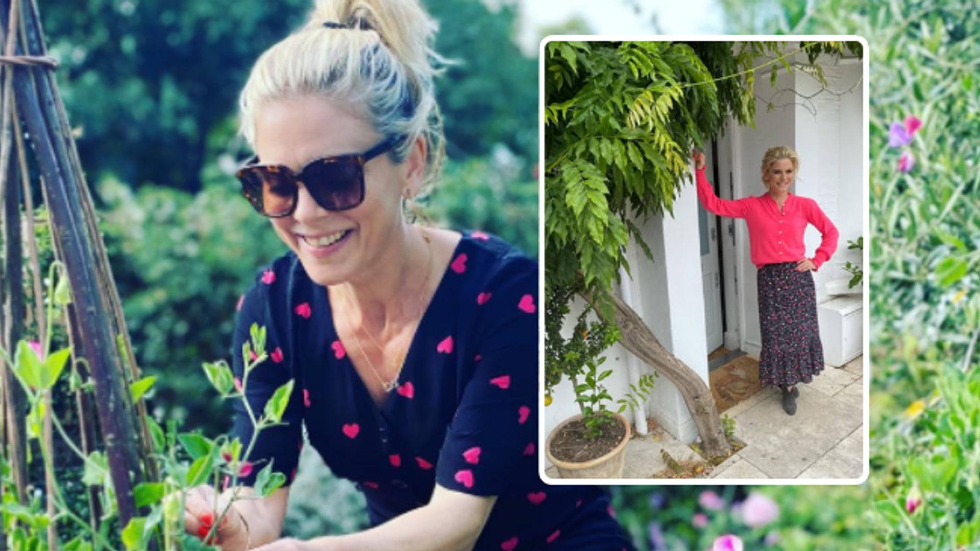 emilia fox in garden and outdoor her front door
