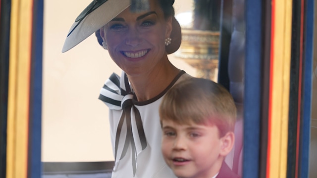 princess kate prince louis trooping the colour 2024