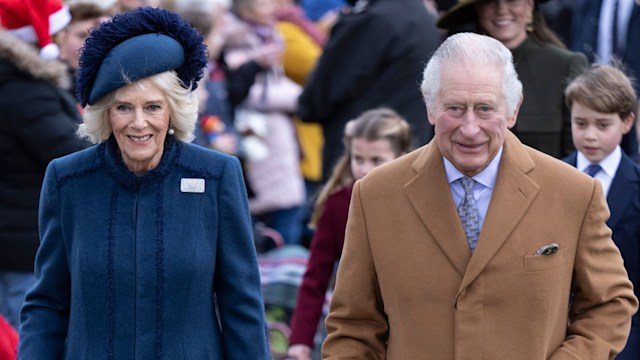 Charles and Camilla on Christmas Day 2022