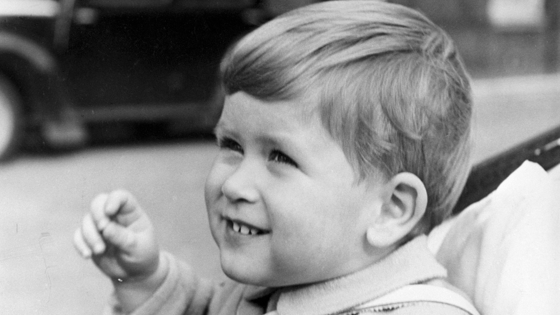 Prince Charles aged two in carriage