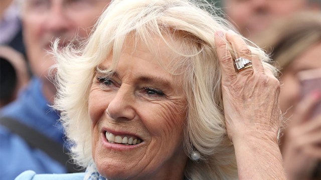 camilla parker bowles blue coat