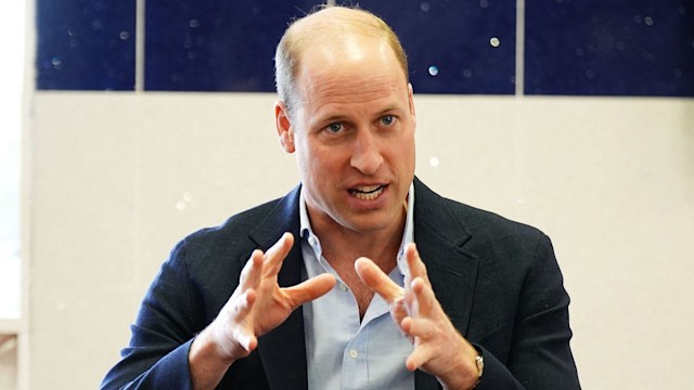 Prince William sat talking