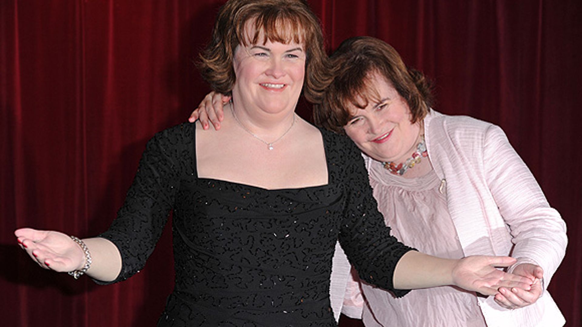 Double the fun: Susan Boyle unveils new waxwork of herself