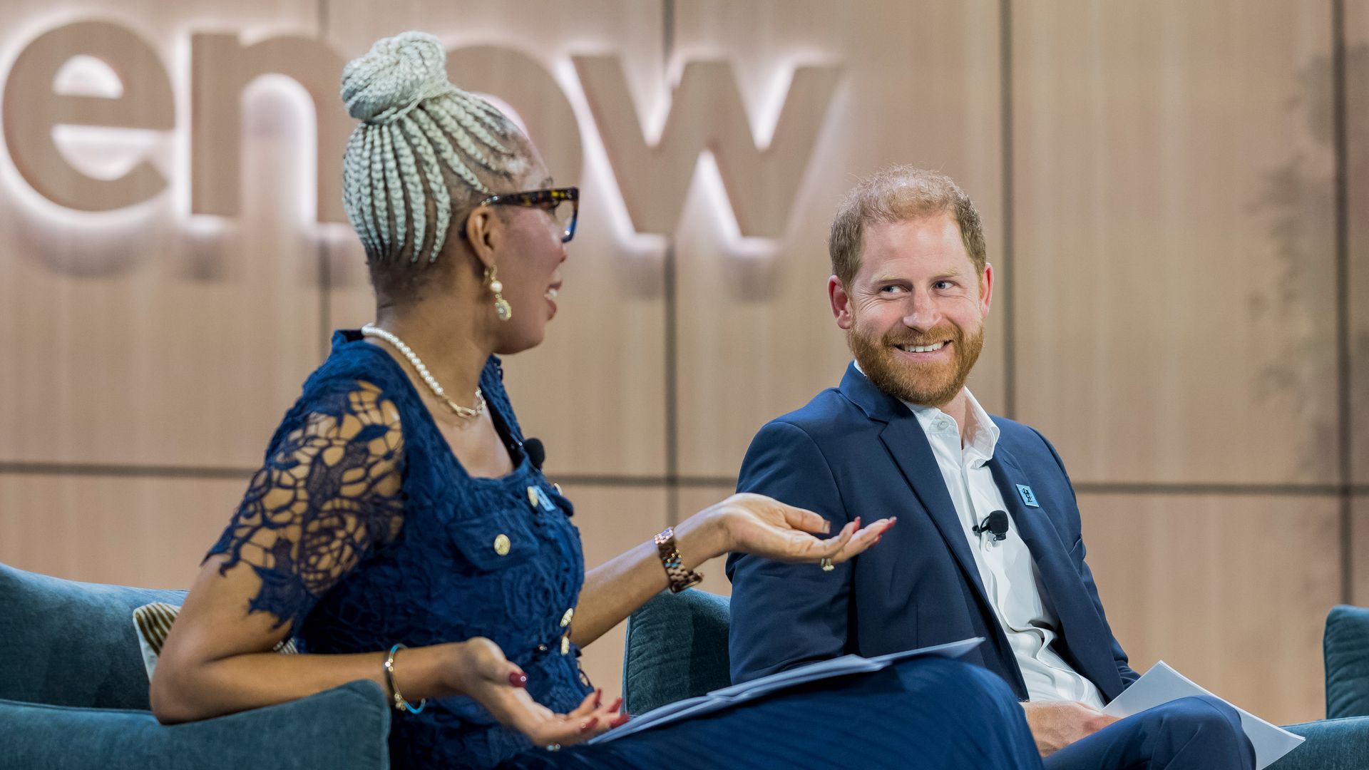 Harry spoke on a panel with the Diana Award in Vegas