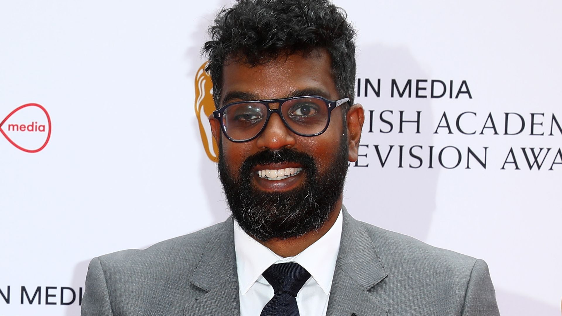 Romesh Ranganathan on red carpet at TV BAFTA 2021