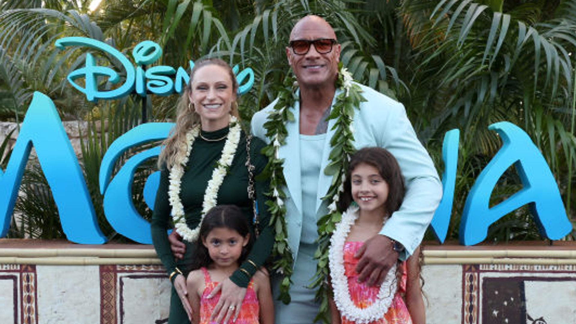 Dwayne Johnson shares sweet moment with rarely-seen daughters at Moana 2 premiere