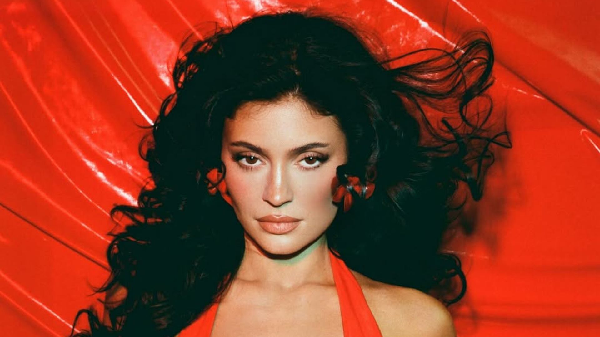 Kylie Jenner wows in red-hot latex dress