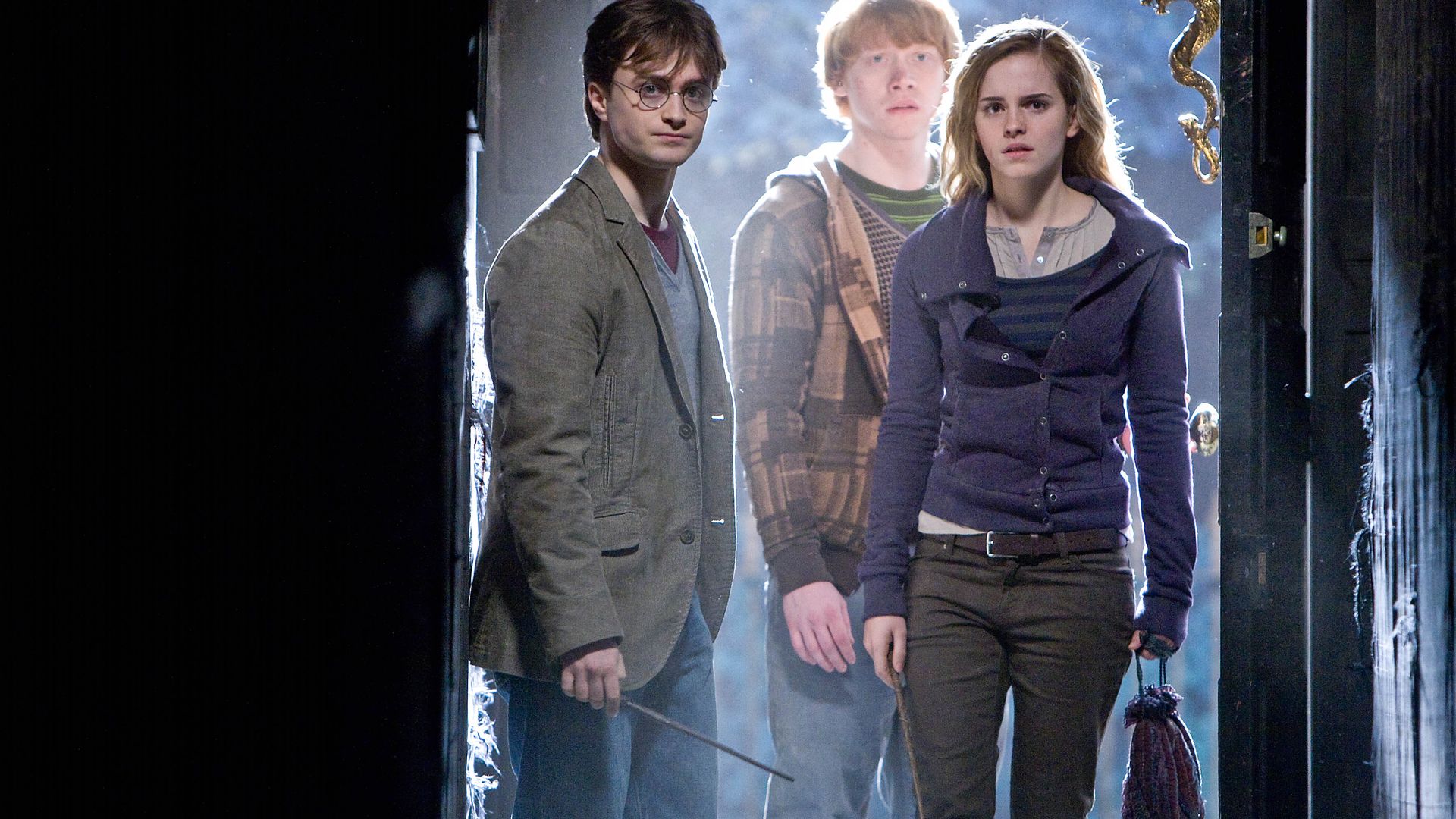 Emma Watson, Rupert Grint and Daniel Radcliffe in Harry Potter & The Deathly Hallows Part 1