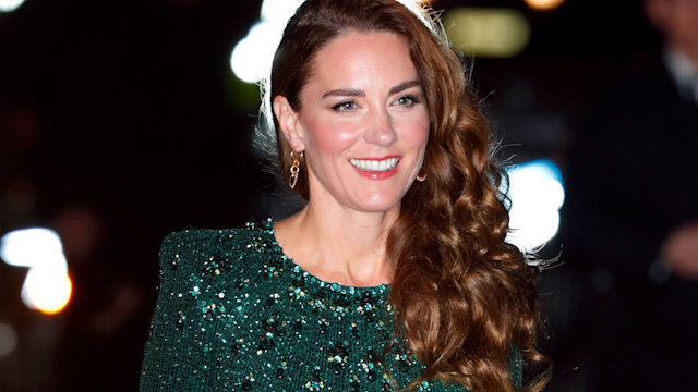 kate middleton green sequin sparkly dress dupe