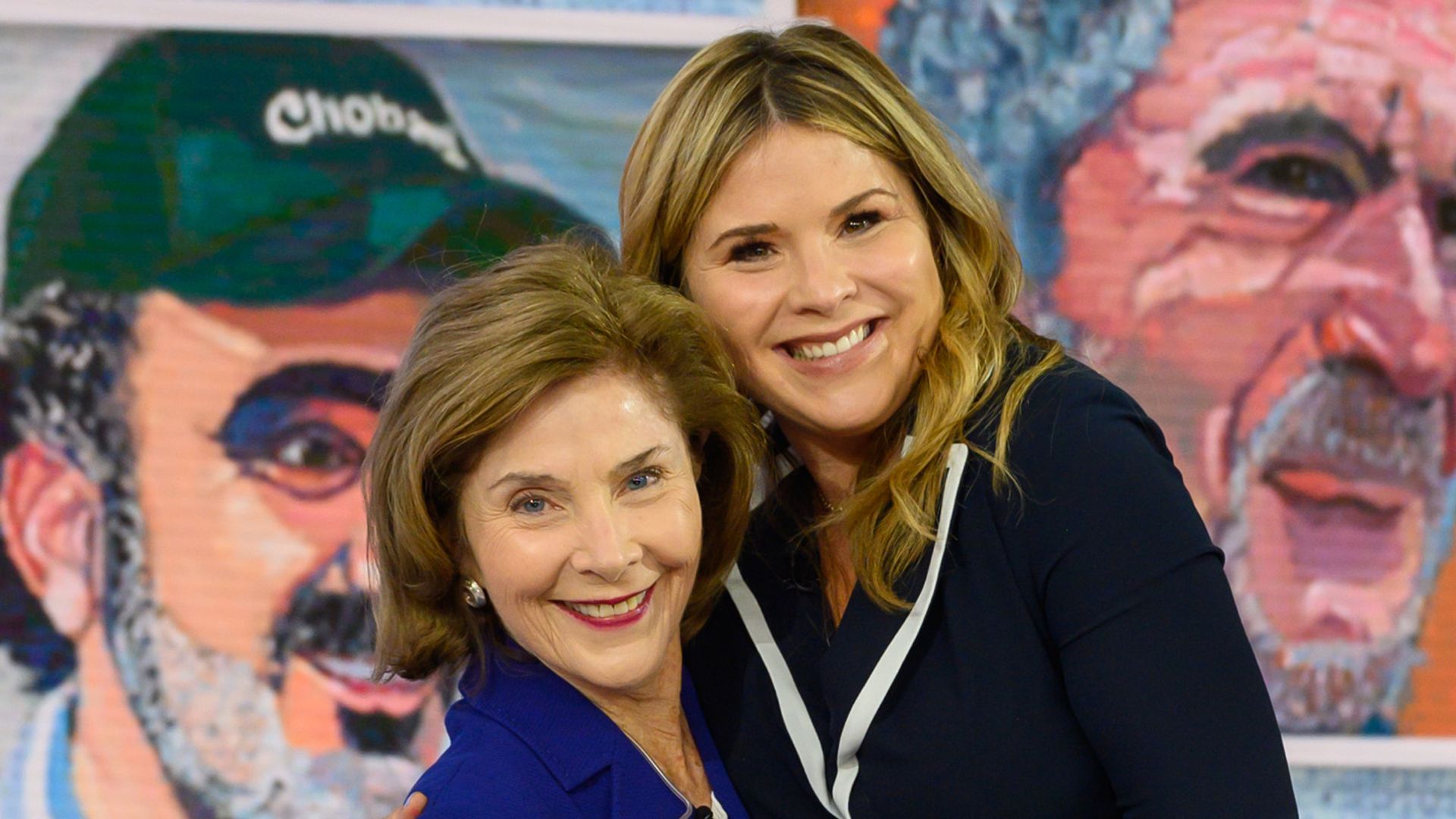 Laura Bush and Jenna Bush Hager on Tuesday, April 20, 2021