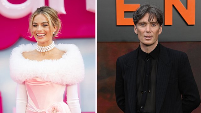 Margot Robbie, Cillian Murphy split image