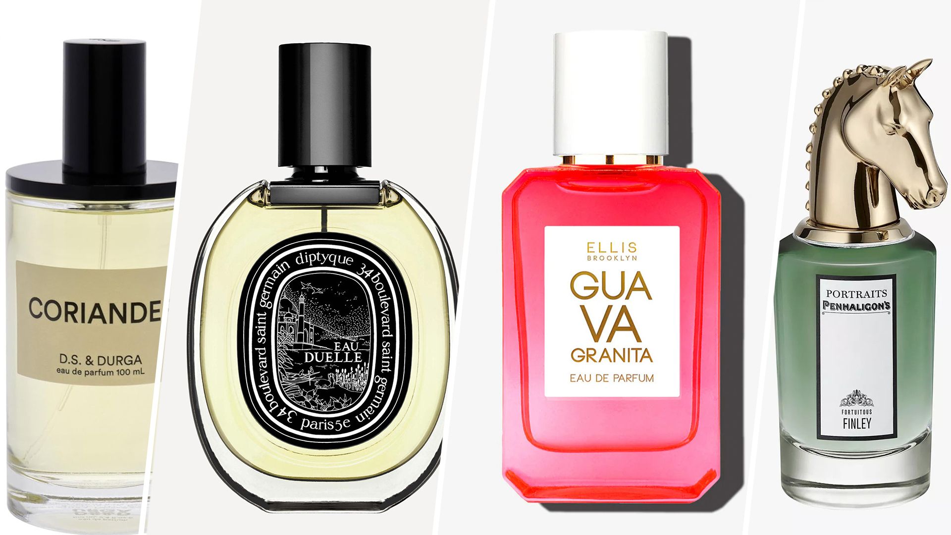 collage of four unique scents