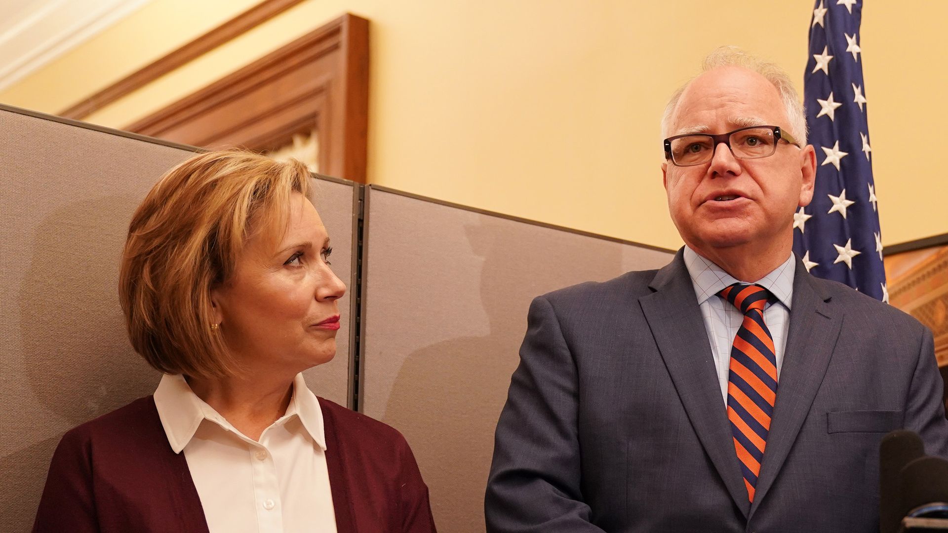 Tim Walz and wife Gwen reveal son Gus' secret health battle | HELLO!