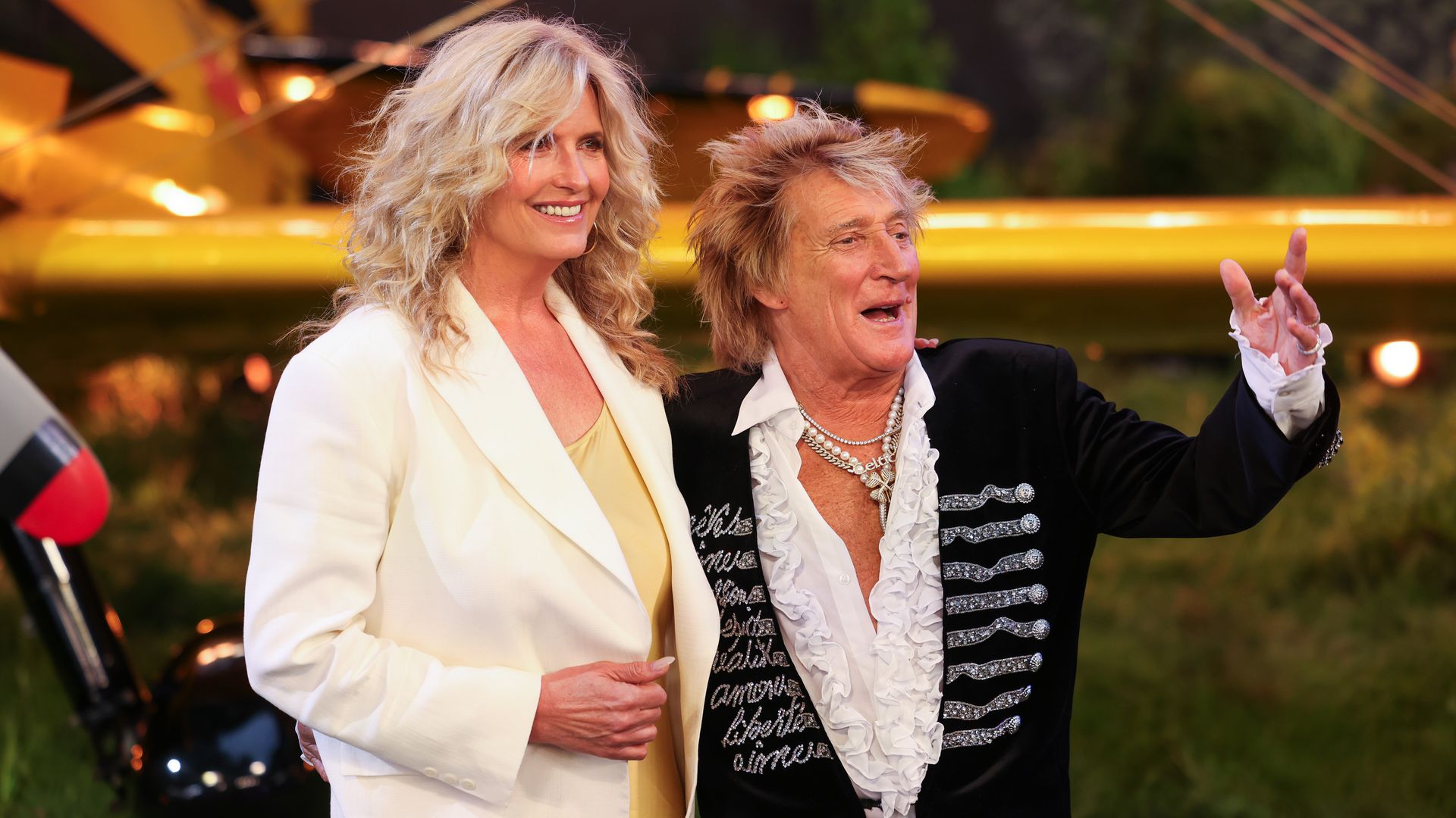 Penny Lancaster is gorgeous in striking mini dress as she shares glamorous birthday tribute to husband Rod Stewart