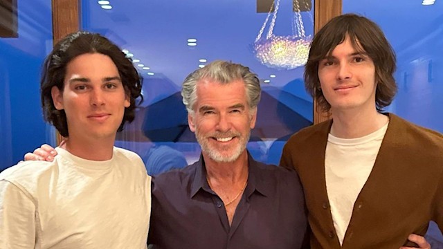 Pierce Brosnan's new tiny living situation with model sons worlds away