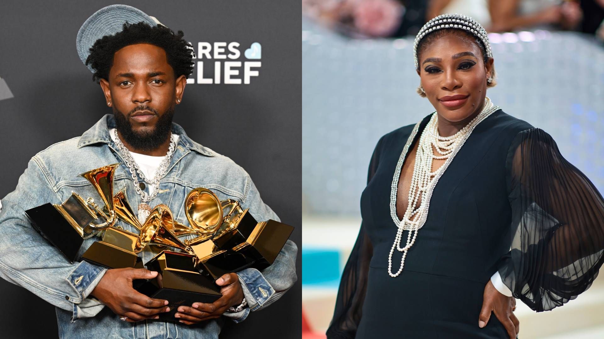 Kendrick Lamar and Serena Williams split photo