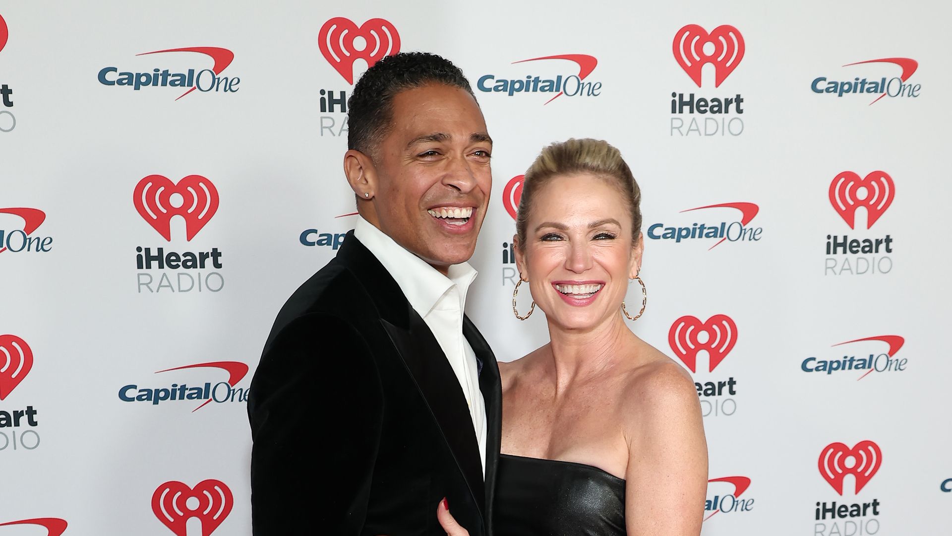 T. J. Holmes and Amy Robach attend KIIS FM's iHeartRadio Jingle Ball 2023 presented by Capital One at The Kia Forum
