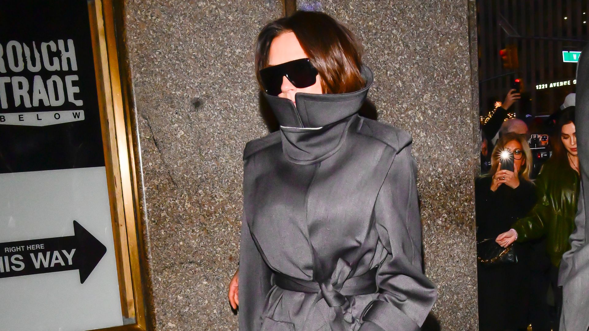 Victoria Beckham goes 'incognito' in statement coat and heels