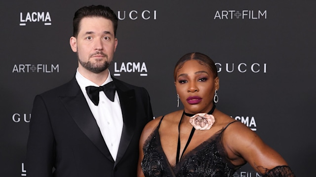 serena williams and husband alexis ohanian black tie red carpet