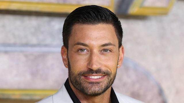 Giovanni Pernice smiling at the UK premiere of 'Black Adam' 