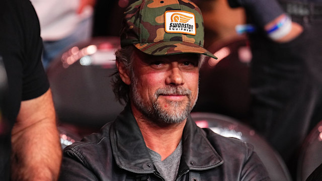 LAS VEGAS, NEVADA - APRIL 13: Josh Duhamel is seen in attendance during the UFC 300 event at T-Mobile Arena on April 13, 2024 in Las Vegas, Nevada.  (Photo by Chris Unger/Zuffa LLC via Getty Images)