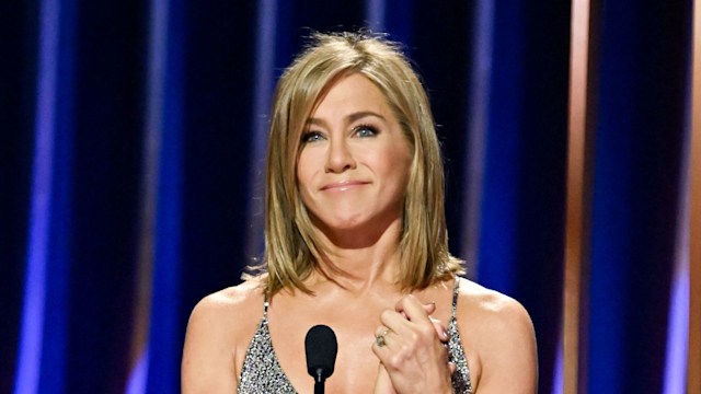 Jennifer Aniston speaks onstage at the 30th Annual Screen Actors Guild Awards held at the Shrine Auditorium and Expo Hall on February 24, 2024 in Los Angeles, California.