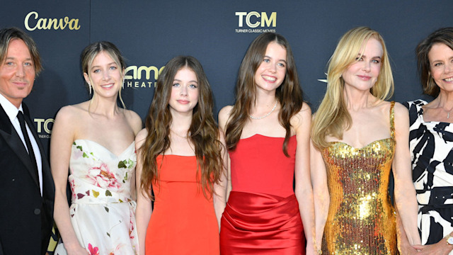 Nicole with husband Keith and their teen daughters and niece 