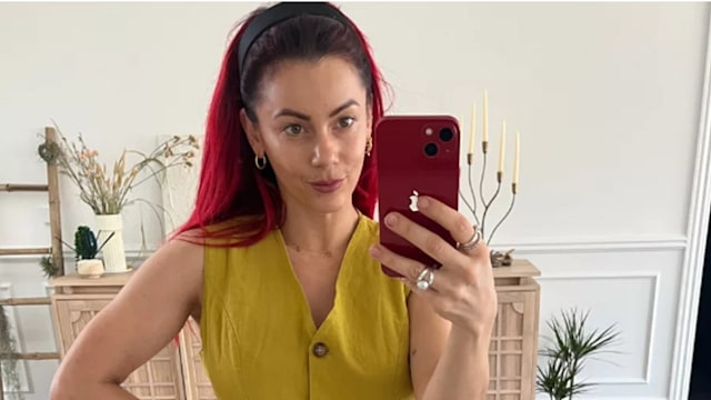 Dianne Buswell posing in her Brighton home