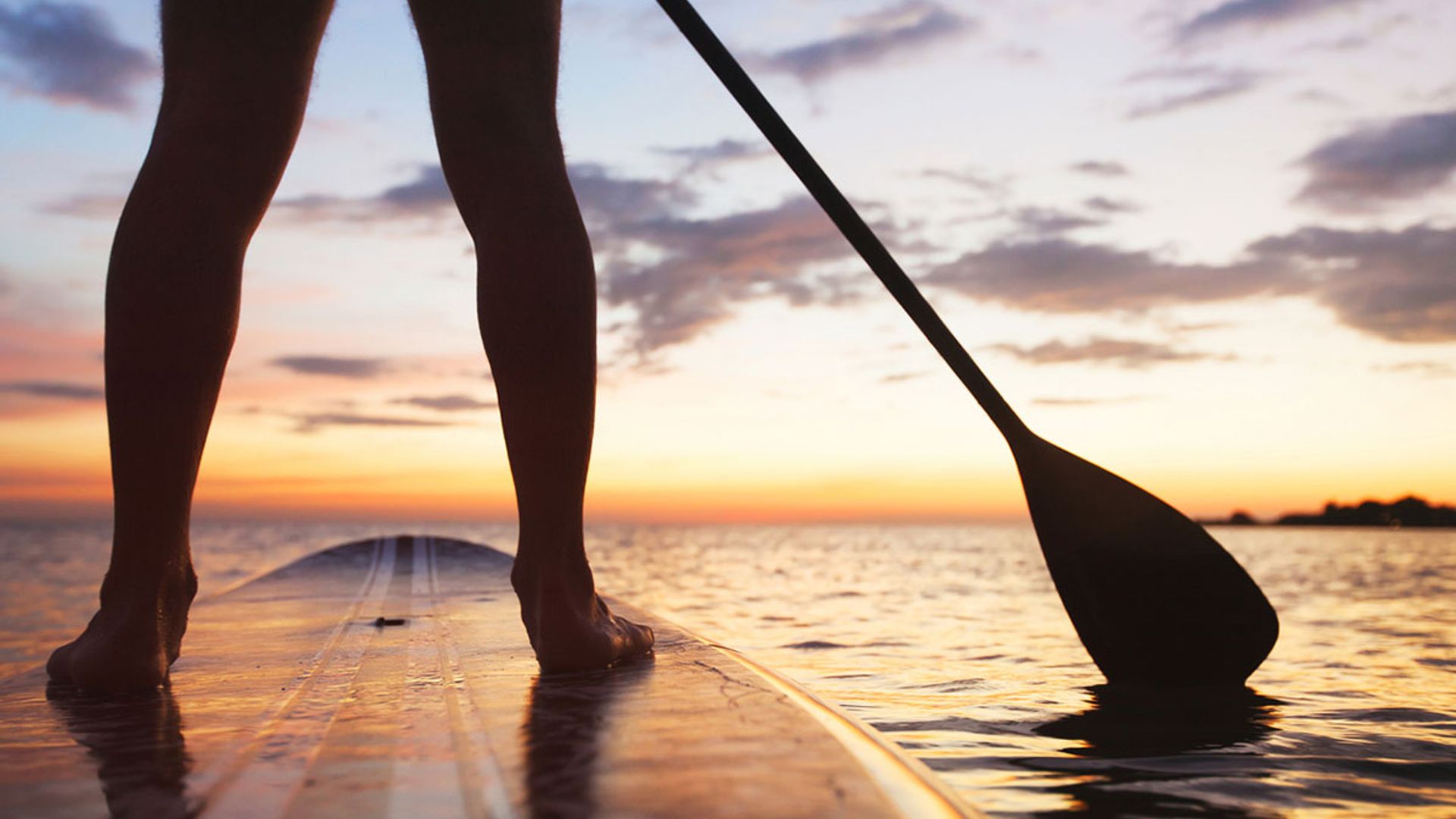 paddleboarding