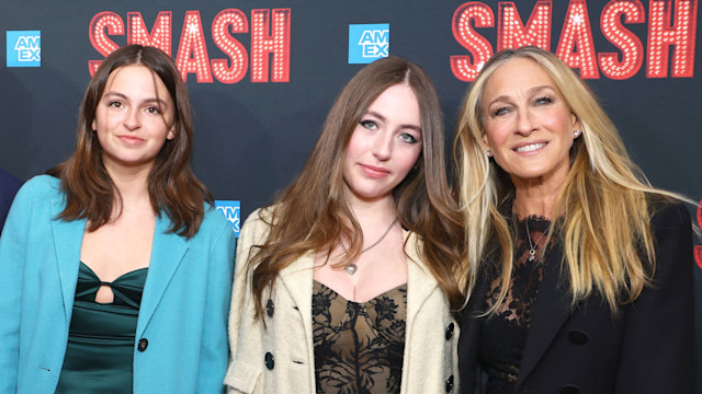 Matthew Broderick, Tabitha Hodge Broderick, Marion Loretta Elwell Broderick, Sarah Jessica Parker at "SMASH" Opening Night on Broadway