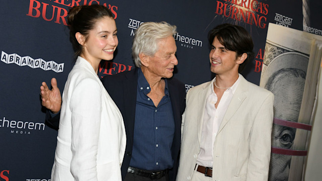 Carys Douglas, Michael Douglas and Dylan Douglas 