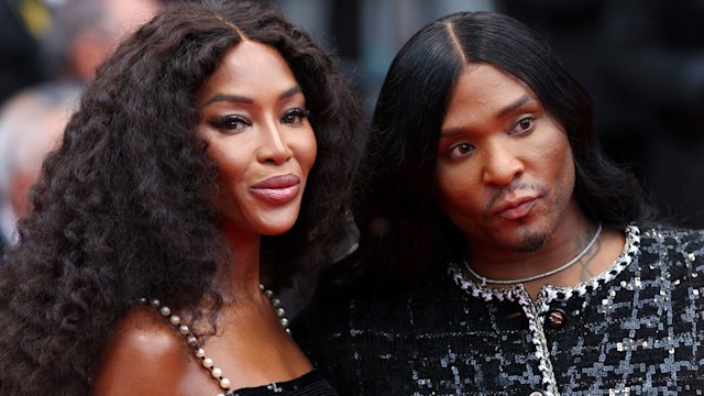 Naomi Campbell and Law Roach attend the "Furiosa: A Mad Max Saga" (Furiosa: Une Saga Mad Max) Red Carpet at the 77th annual Cannes Film Festival