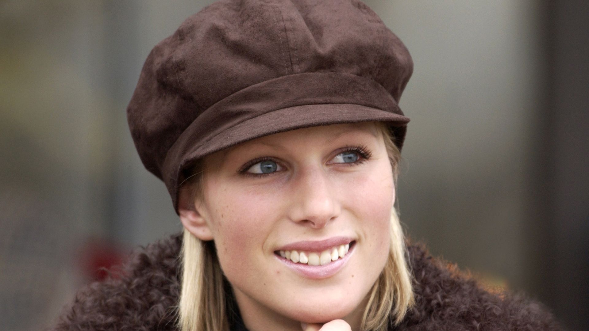 Zara Phillips in brown outfit